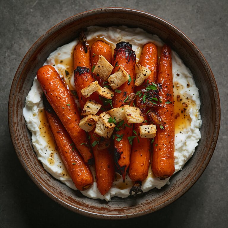 Roasted Carrots with Whipped Ricotta & Hot Honey