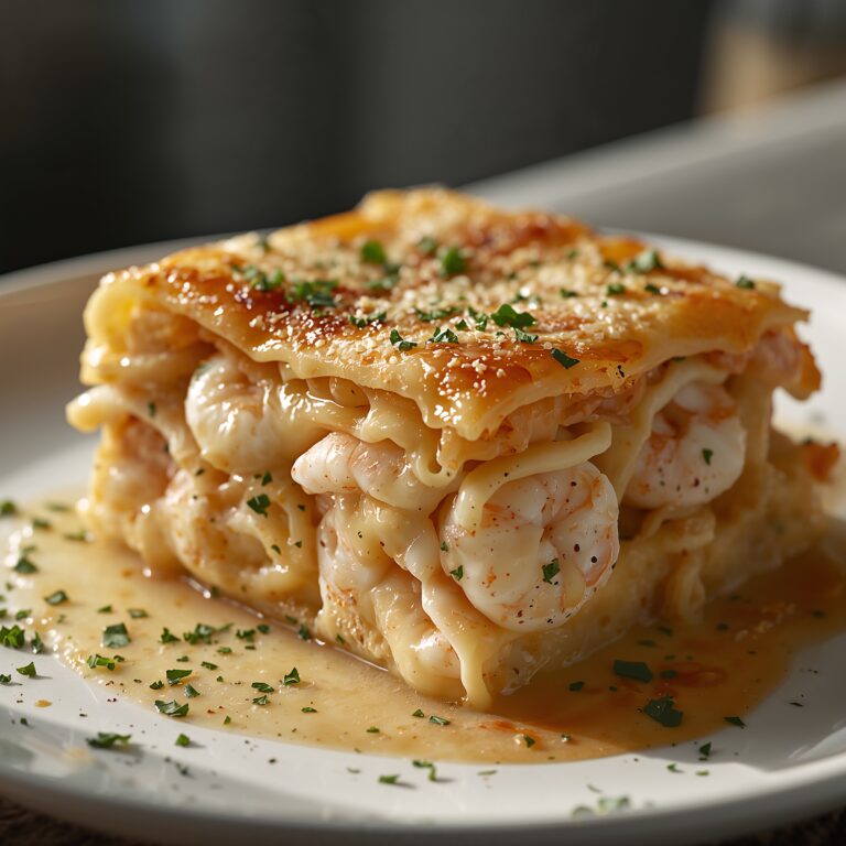 Garlic Butter Shrimp Scampi Lasagna