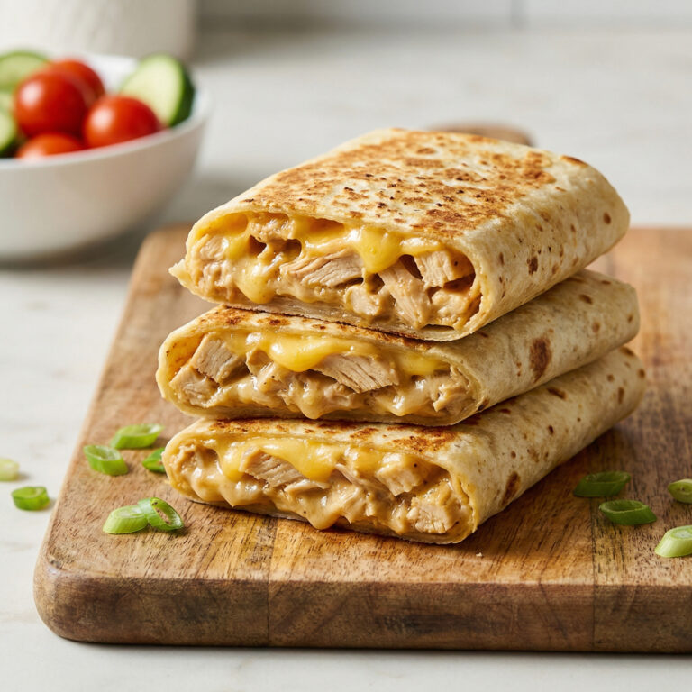 Cheese Garlic Chicken Wraps